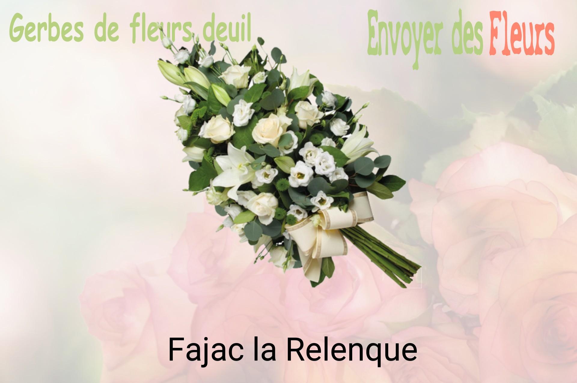Gerbe de fleurs de deuil livrée à Fajac-la-Relenque